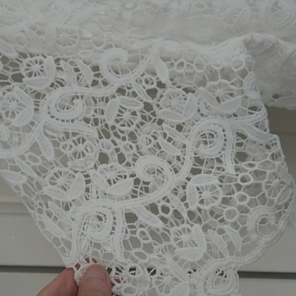 Philosophy White Lace Lined Shirt Sleeve Top XXL - Picture 3 of 10